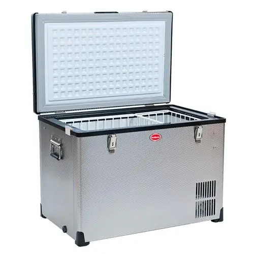Snomaster 40L Dual-Voltage Portable Fridge Freezer – 12V/220V, Stainless Steel Body 1