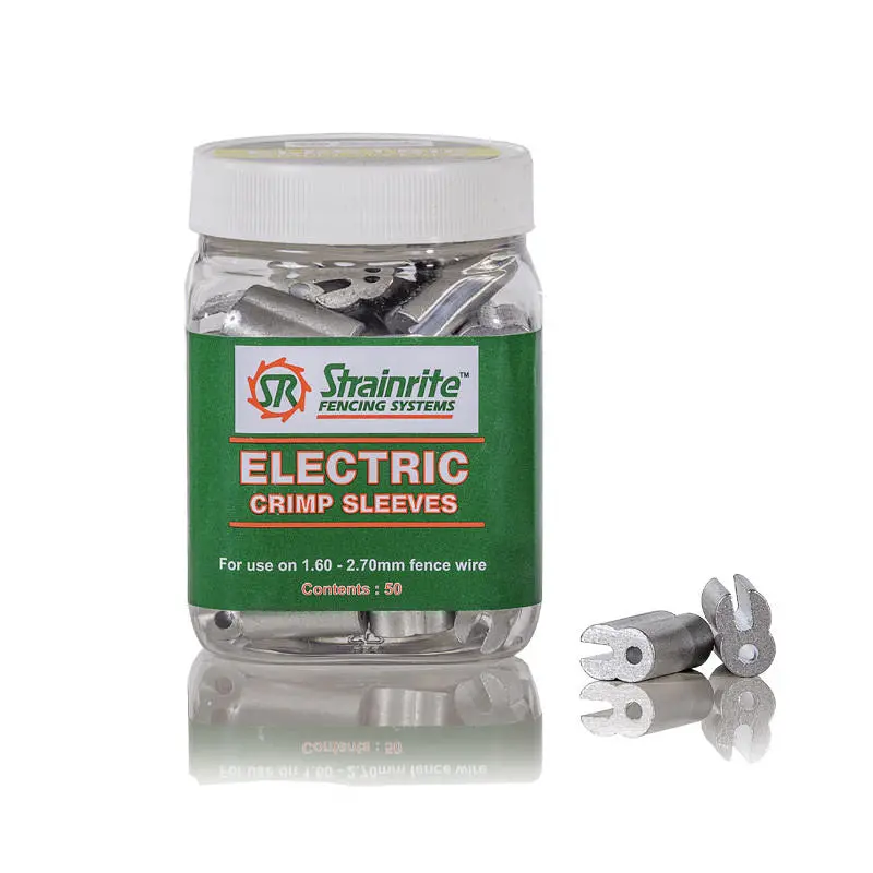 Strainrite Electric Fence Crimp Connectors – 50-Count Pottle 1