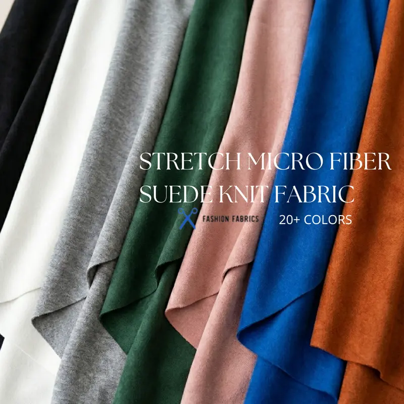 Stretchy Microsuede Knit Fabric 1