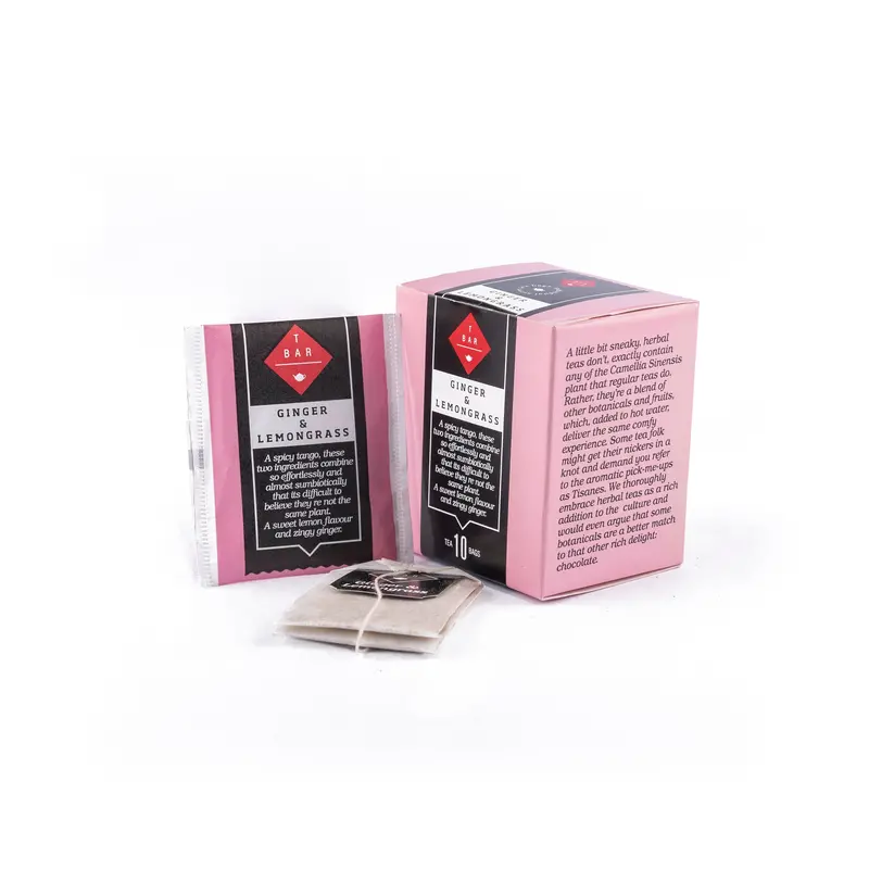 T Bar Ginger & Lemongrass Infusion Tea Bags – Pack Of 10 1