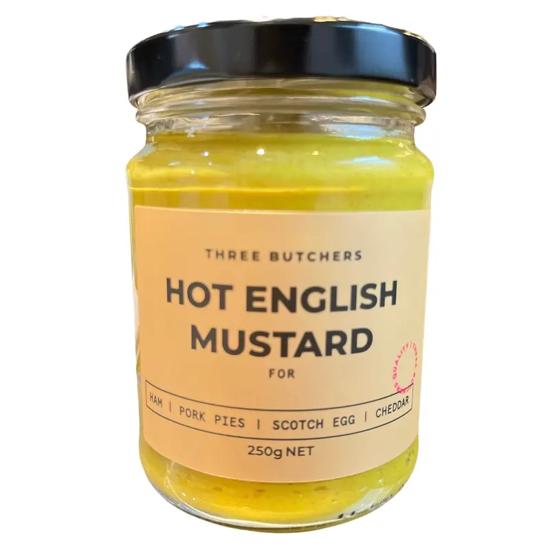 Three Butchers Extra-Hot English Mustard – 250G Bold Blend 1