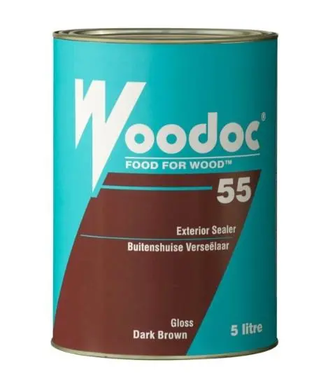 Woodoc 55 Exterior Gloss Sealer – Dark Brown High-Shine Weatherproof Topcoat 1
