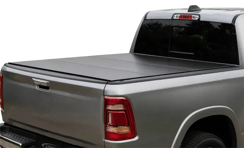 Access Lomax B1040069 Tri-Fold Hard Tonneau Cover – Matte Black, Split-Rail Design 1