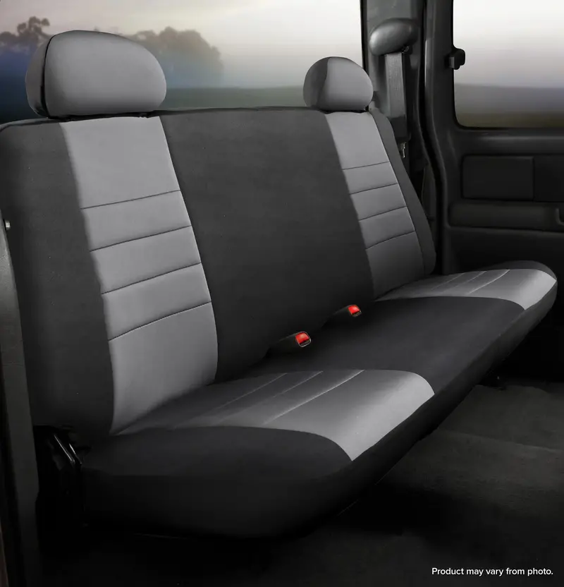 Fia Np92-72 Gray Custom Rear Seat Cover – Neoprene, Black/Gray Center Panel 1