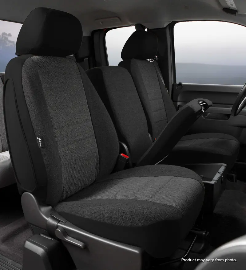 Fia Oe39-27 Charcoal Taupe Front Seat Covers – Oe30 Series Tweed Custom Fit For Daily Comfort 1