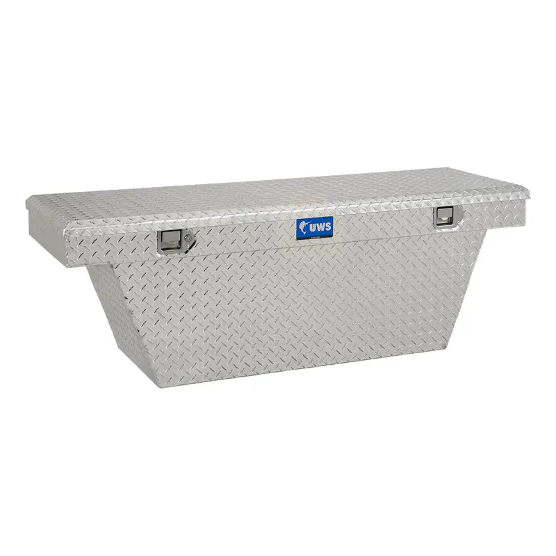 Uws Ec10721 Heavy-Duty Angled Crossover Truck Toolbox – 63" Aluminum, Bright Finish 1
