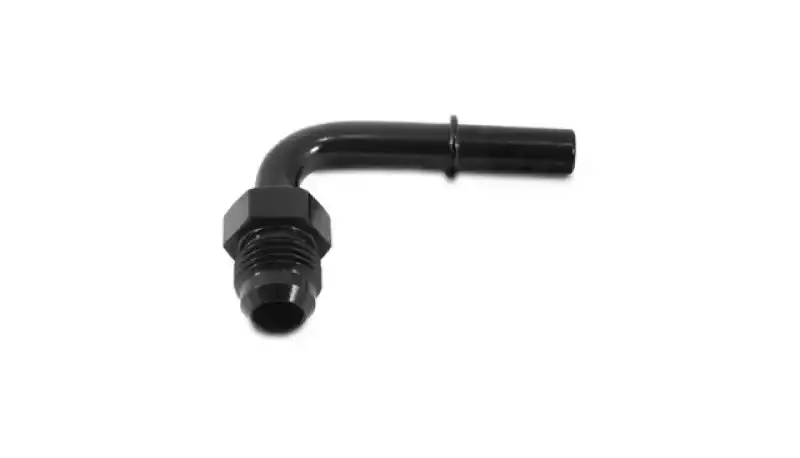 Vibrant 90° Male An Push-On Efi Adapter – An-6 To 3/8” Barb Fitting For High-Flow Fuel Systems 1